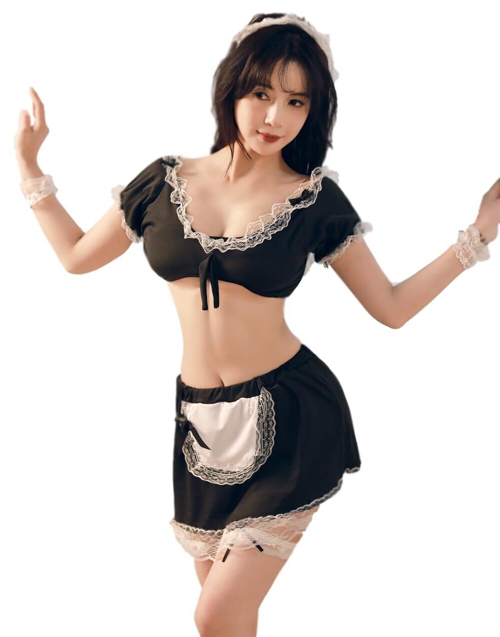 2274 Sexy Maid Lingerie Lace Maid Costume French Maid Uniform Apron Maid